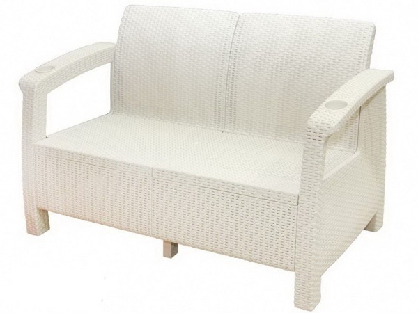 Двухместный диван Yalta Sofa Seаt белый купить в Успенском
