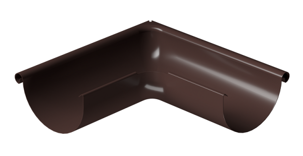 Угол внешний 90° D125 Döcke STAL PREMIUM Шоколад, (RAL 8019) купить в Успенском
