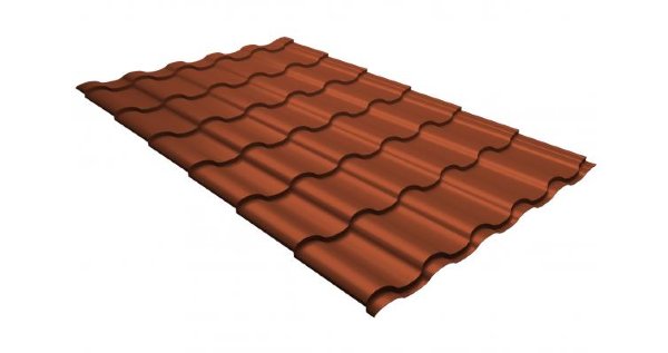Металлочерепица кредо GL 0,5 GreenСoat Pural RR 750 кирпично-красный (RAL 8004 терракота) купить в Успенском