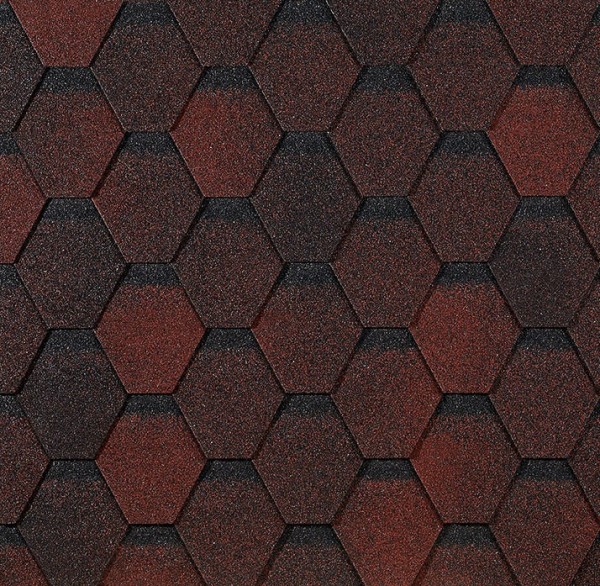 Гибкая черепица EURASIA Docke, Коллекция ШЕСТИГРАННИК Красный купить в Успенском