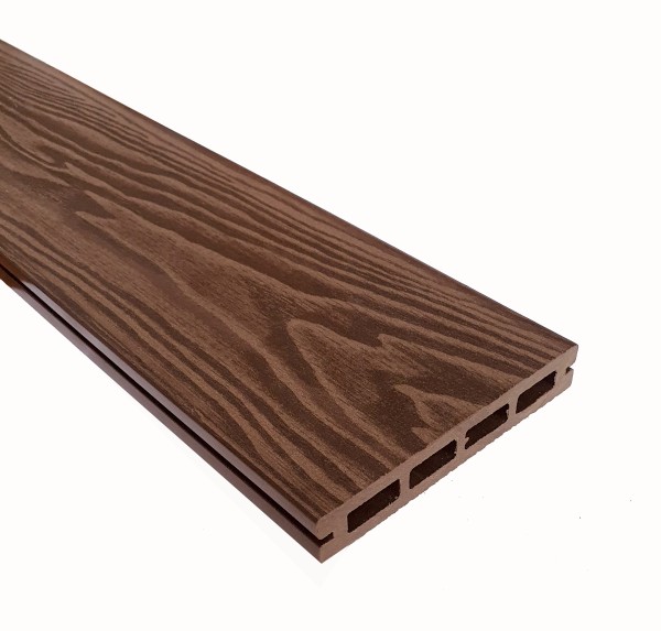 Террасная доска из ДПК Terrapol Смарт 3D Пустотелая с пазом Орех Милано купить в Успенском