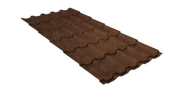 Металлочерепица квинта плюс GL 0,5 Safari Twincolor Brown купить в Успенском