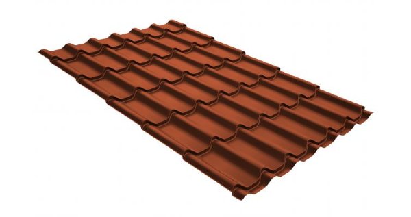 Металлочерепица классик GL 0,5 GreenCoat Pural RR 750 кирпично-красный (RAL 8004 терракота) купить в Успенском
