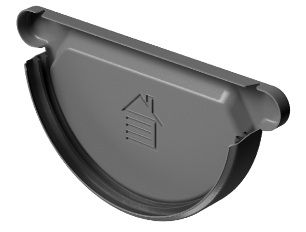 Заглушка желоба D125 Döcke STAL PREMIUM Графит, (RAL 7024) купить в Успенском