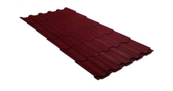 Металлочерепица квинта плюс GL 0,5 Satin RAL 3005 красное вино купить в Успенском