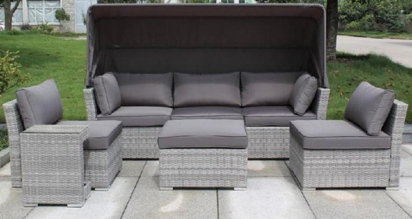 Диван-Трансформер AFINA плетеный из иск. ротанга AFM-320G Grey купить в Успенском