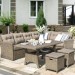 Комплект мебели AFINA плетеной из иск. ротанга AFM-307B Beige купить в Успенском