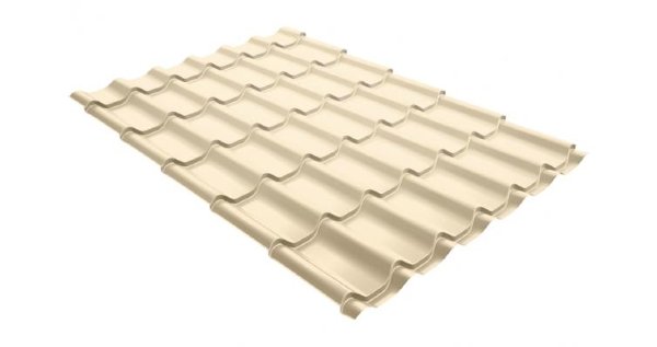 Металлочерепица классик 0,5 Satin RAL 1015 светлая слоновая кость купить в Успенском