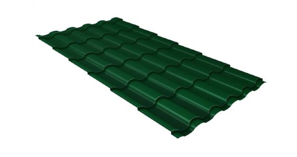 Металлочерепица кредо 0,5 Satin RAL 6005 зеленый мох купить в Успенском