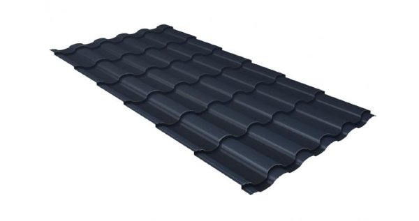 Металлочерепица кредо 0,5 Satin RAL 7024 мокрый асфальт купить в Успенском