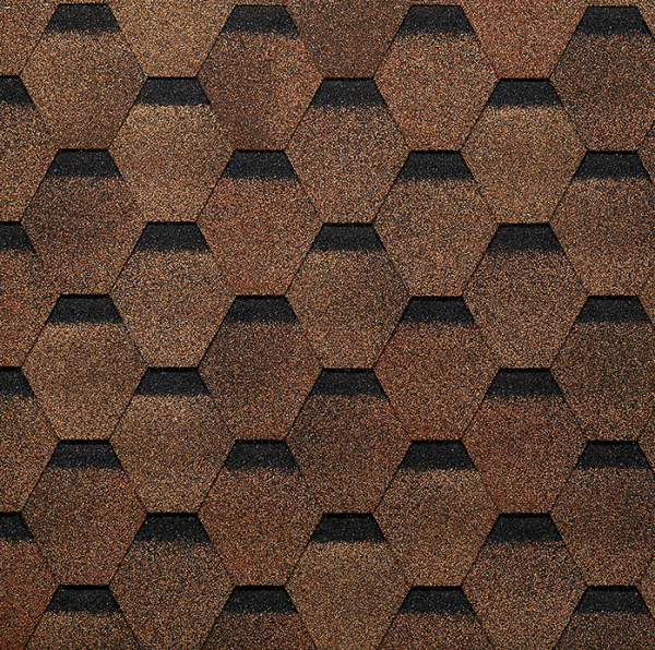 Гибкая черепица EURASIA Docke, Коллекция ШЕСТИГРАННИК Светло-коричневый купить в Успенском