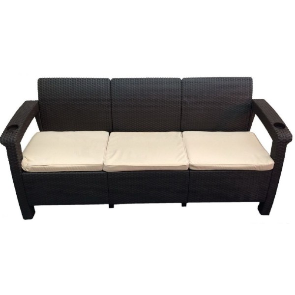 Трёхместный диван  Yalta Sofa 3 Seat венге купить в Успенском