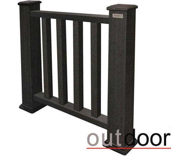 Ограждение из ДПК Outdoor Классик 3D STORM чёрный купить в Успенском