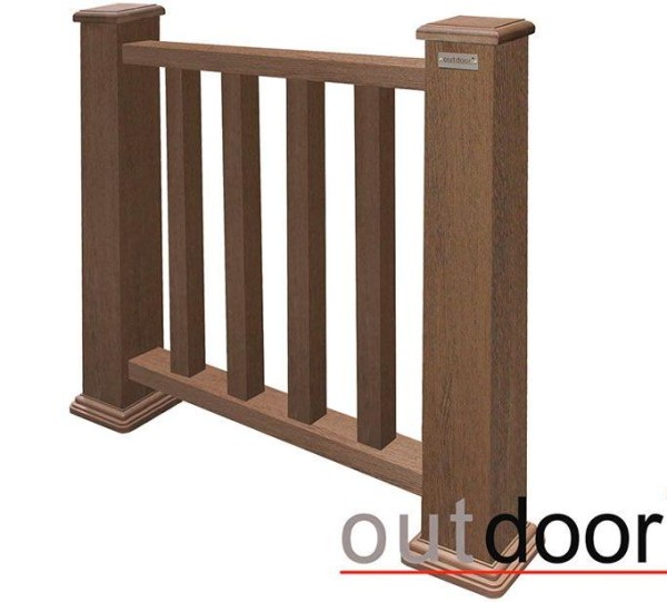 Ограждение из ДПК Outdoor Классик 3D STORM коричневый микс купить в Успенском