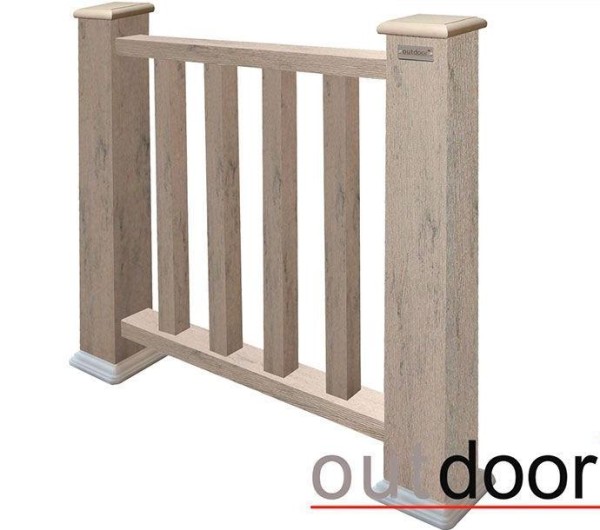 Ограждение из ДПК Outdoor Классик 3D STORM серый микс купить в Успенском