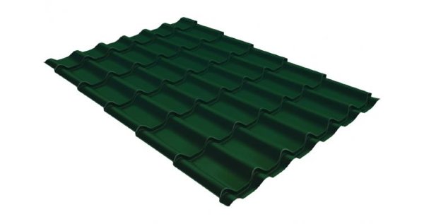 Металлочерепица классик GL 0,5 Velur20 RAL 6005 зеленый мох купить в Успенском