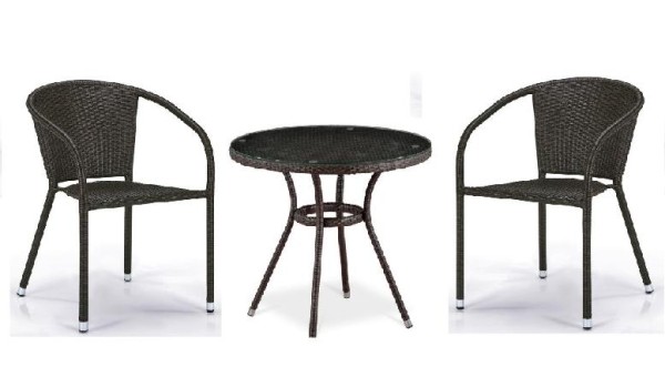 Комплект плетеной мебели AFINA из иск. ротанга Асоль-7 T282ANT/Y137C-W53 Brown 2Pcs купить в Успенском