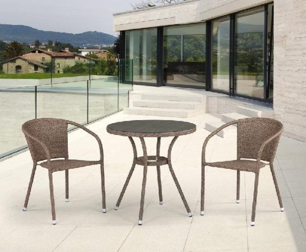Комплект плетеной мебели AFINA из иск. ротанга T282ANT/Y137C-W56 Light Brown 2Pcs купить в Успенском