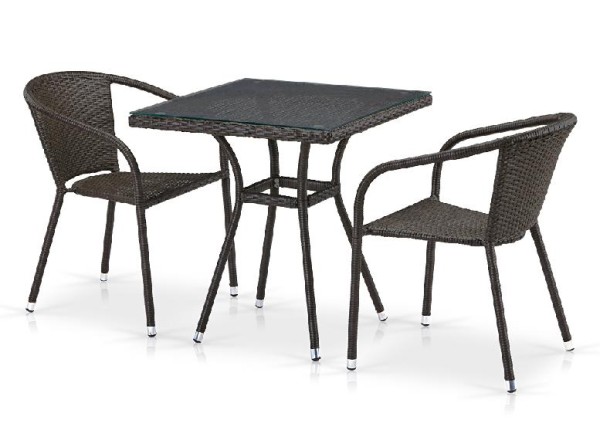 Комплект плетеной мебели AFINA из иск. ротанга T282BNT/Y137C-W53 Brown 2Pcs купить в Успенском