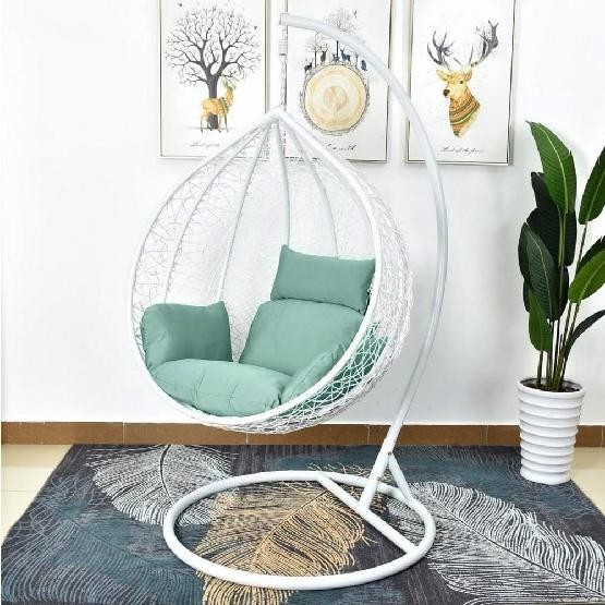 Кресло Подвесное из искусственного ротанга AFM-168A-L White/Green купить в Успенском