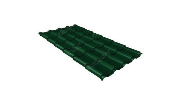 Металлочерепица камея 0,5 Satin RAL 6005 зеленый мох купить в Успенском