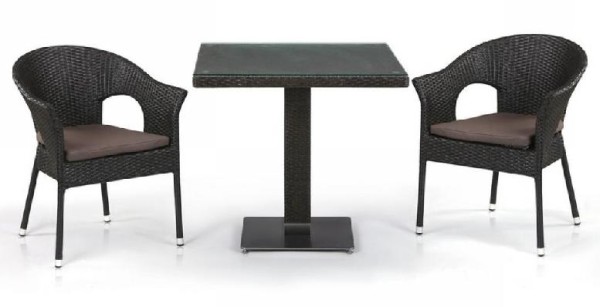 Комплект плетеной мебели AFINA из иск. ротанга T605SWT/Y79A-W53 Brown 2Pcs купить в Успенском