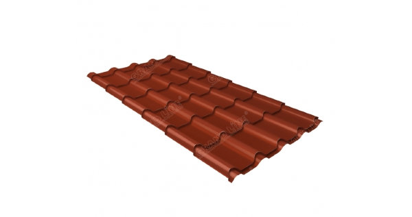 Металлочерепица камея 0,5 Satin RAL 8004 терракота купить в Успенском