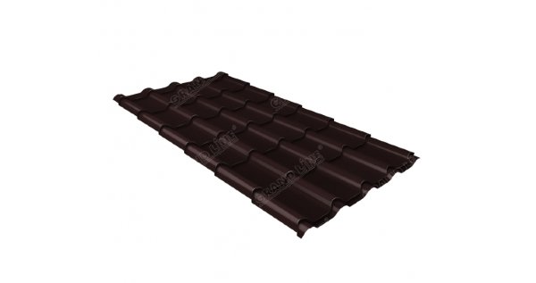 Металлочерепица камея 0,5 Satin RAL 8017 шоколад купить в Успенском