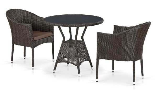 Комплект плетеной мебели AFINA из иск. ротанга T707ANS/Y350-W53 Brown 2Pcs купить в Успенском