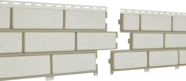 Фасадная панель Ю-Пласт Стоун Хаус Кирпич с декорированным швом Белый купить в Успенском