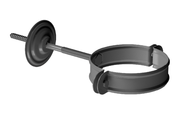 Хомут трубы D90 Döcke STAL PREMIUM Графит, (RAL 7024) купить в Успенском