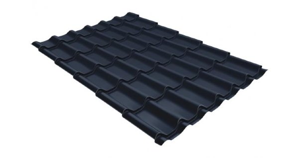 Металлочерепица классик 0,5 Satin RAL 7024 мокрый асфальт купить в Успенском