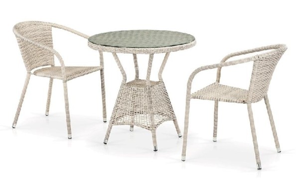 Комплект плетеной мебели AFINA из иск. ротанга T705ANT/Y137C-W85 Latte 2Pcs купить в Успенском
