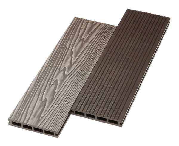 Террасная доска ДПК NanoWood двусторонняя New 3D тиснение + вельвет Венге купить в Успенском