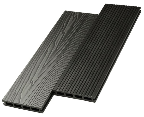 Террасная доска ДПК NanoWood двусторонняя New 3D тиснение + вельвет Графит купить в Успенском