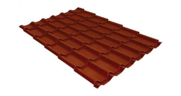Металлочерепица классик 0,5 Satin RAL 8004 терракота купить в Успенском