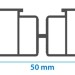 Лага алюминиевая KRONEX 50x25x3000 мм несущая купить в Успенском