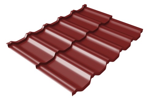 Металлочерепица модульная Квинта Uno Grand Line c 3D резом 0,5 Satin RAL 3011 коричнево-красный купить в Успенском