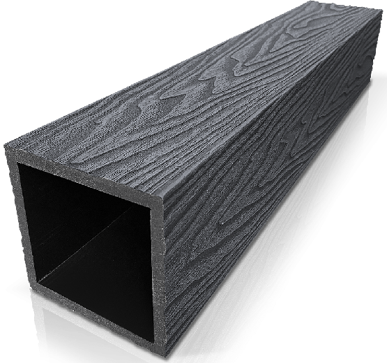 Столб ДПК 3D GardenParkett фактура дерева Графит купить в Успенском
