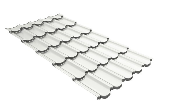 Металлочерепица квинта плюс с 3D резом 0,5 Satin RAL 9003 сигнальный белый купить в Успенском