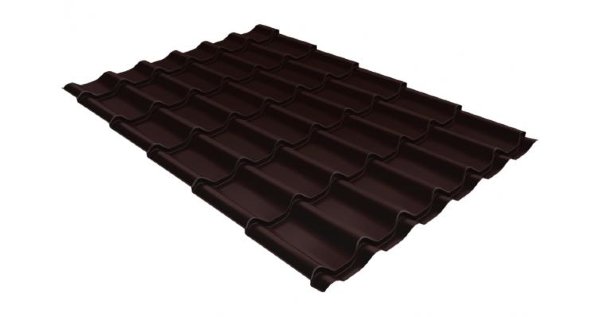 Металлочерепица классик 0,5 Satin RAL 8017 шоколад купить в Успенском