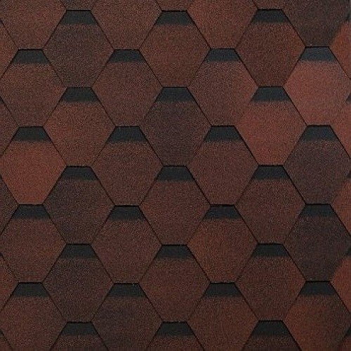 Гибкая черепица Shinglas, коллекция Оптима – Красный купить в Успенском