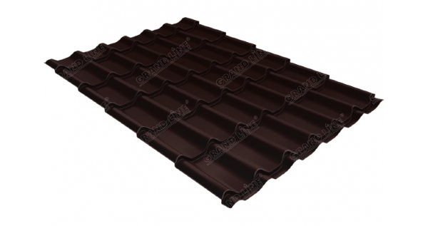 Металлочерепица классик GL 0,5 Quarzit RAL 8017 шоколад Metallic купить в Успенском