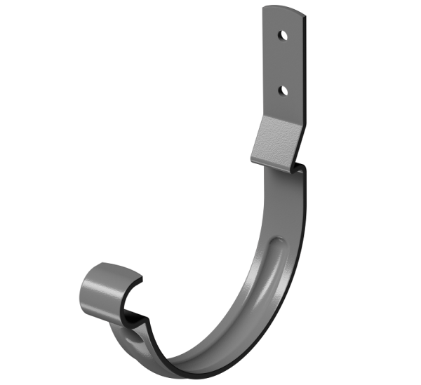 Карнизный крюк короткий (гнутый) D125 Döcke STAL PREMIUM Графит, (RAL 7024) купить в Успенском