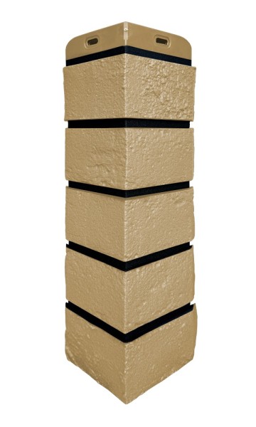 Угол Grand Line состаренный кирпич премиум Песочный (шов RAL 9005) купить в Успенском